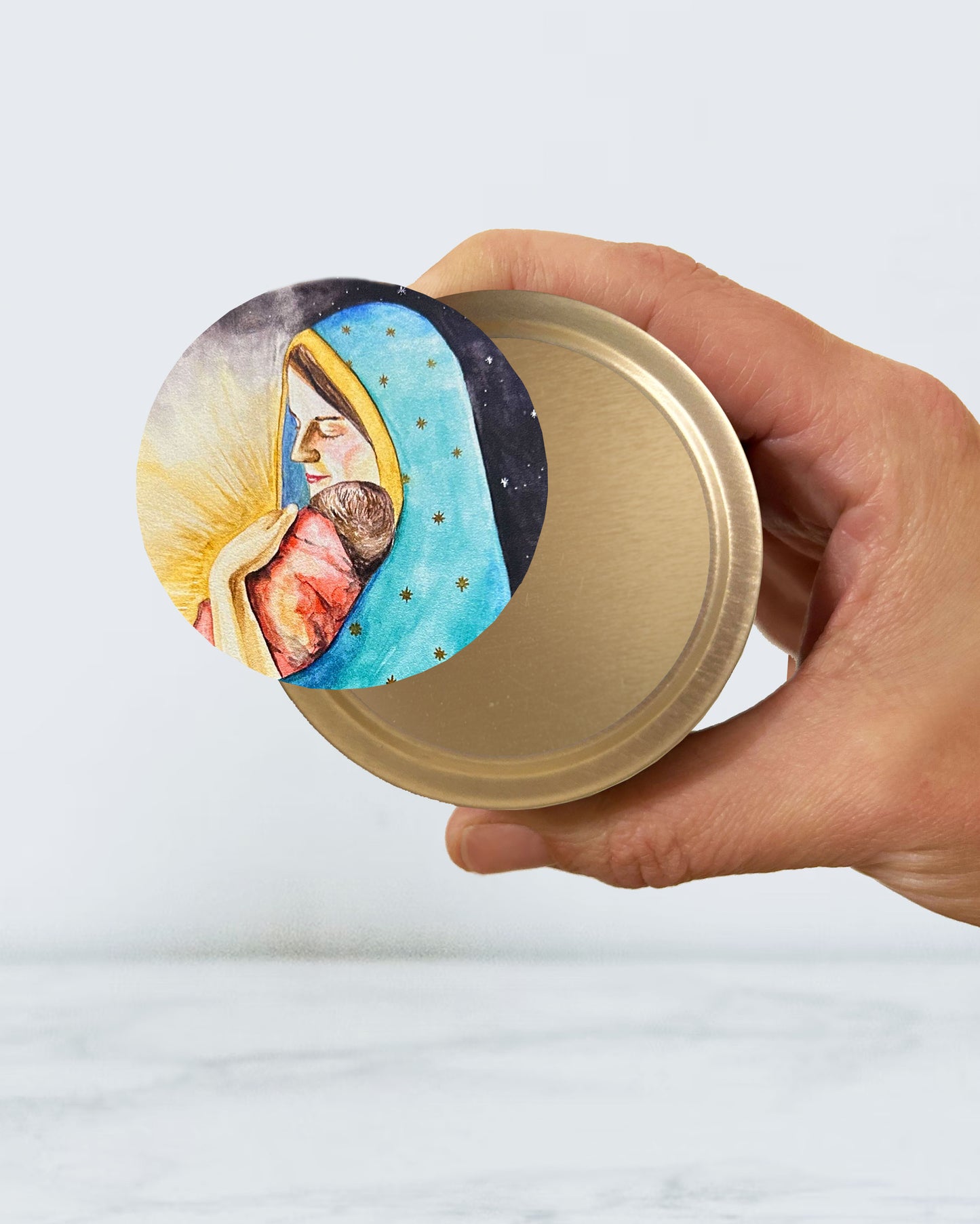 Bundle of Light Candle Tin (Chrism Scented, Gold)