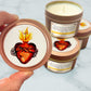 Sacred Heart Candle Tin (Chrism Scented, Rose Gold)