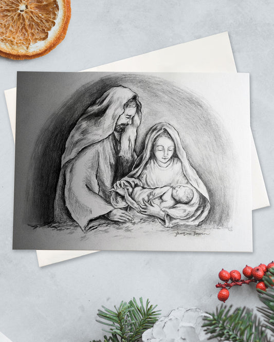 Holy Family Holiday Greeting Card (White Envelopes)
