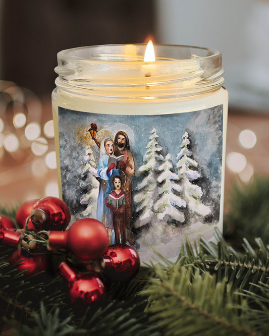 Holy Family Christmas Candle (Wassail or Pine)